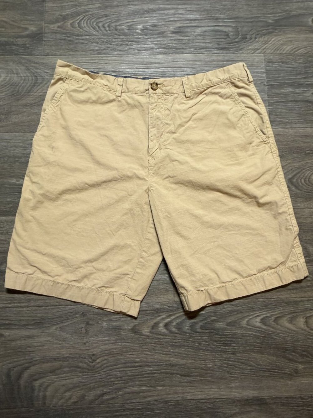 Tommy Hilfiger Casual Chino Shorts Mens 38 Cotton Button Zip Closure Y2K Preppy